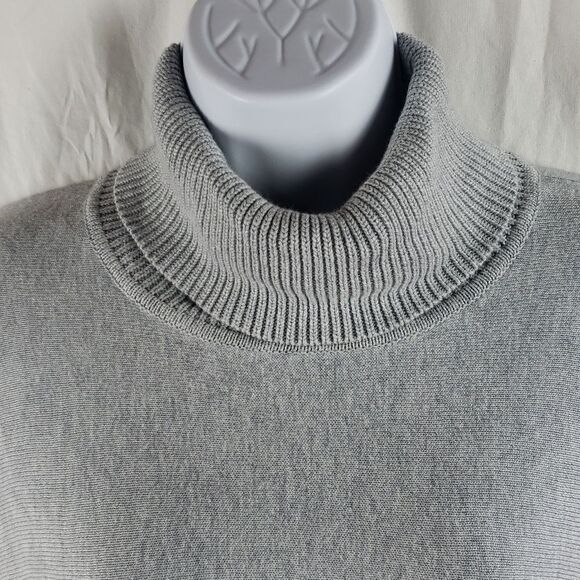 Michael Kors Women's Large Grey Turtleneck Poncho - Picture 6 of 13